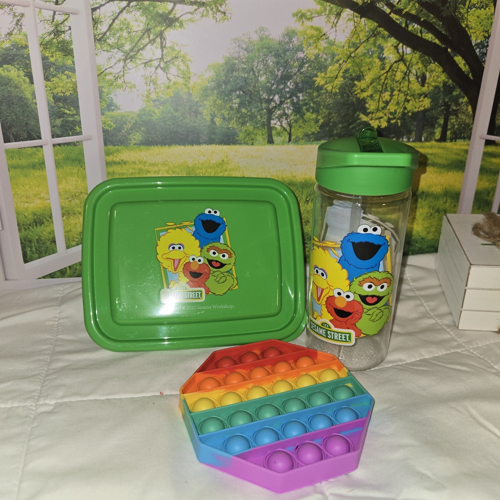Sesame Street Lunch Set with Pop It Toy